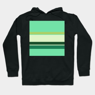 The onliest amalgam of Dark Sea Green, Medium Aquamarine, Very Light Green, Cal Poly Pomona Green and Light Olive stripes. Hoodie